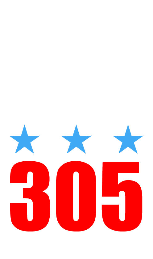 Fit 305 Logo with Blue Stars